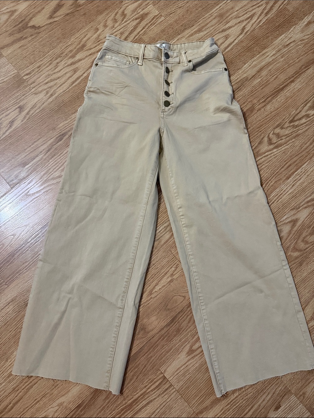 Easel High-Rise Wide Leg Women’s Jeans in Light Beige